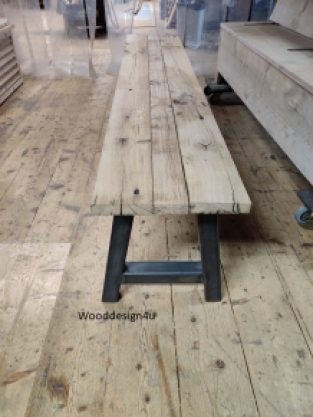 Barnwood eettafel bank