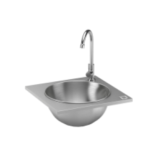 Inbouw wasbak inox